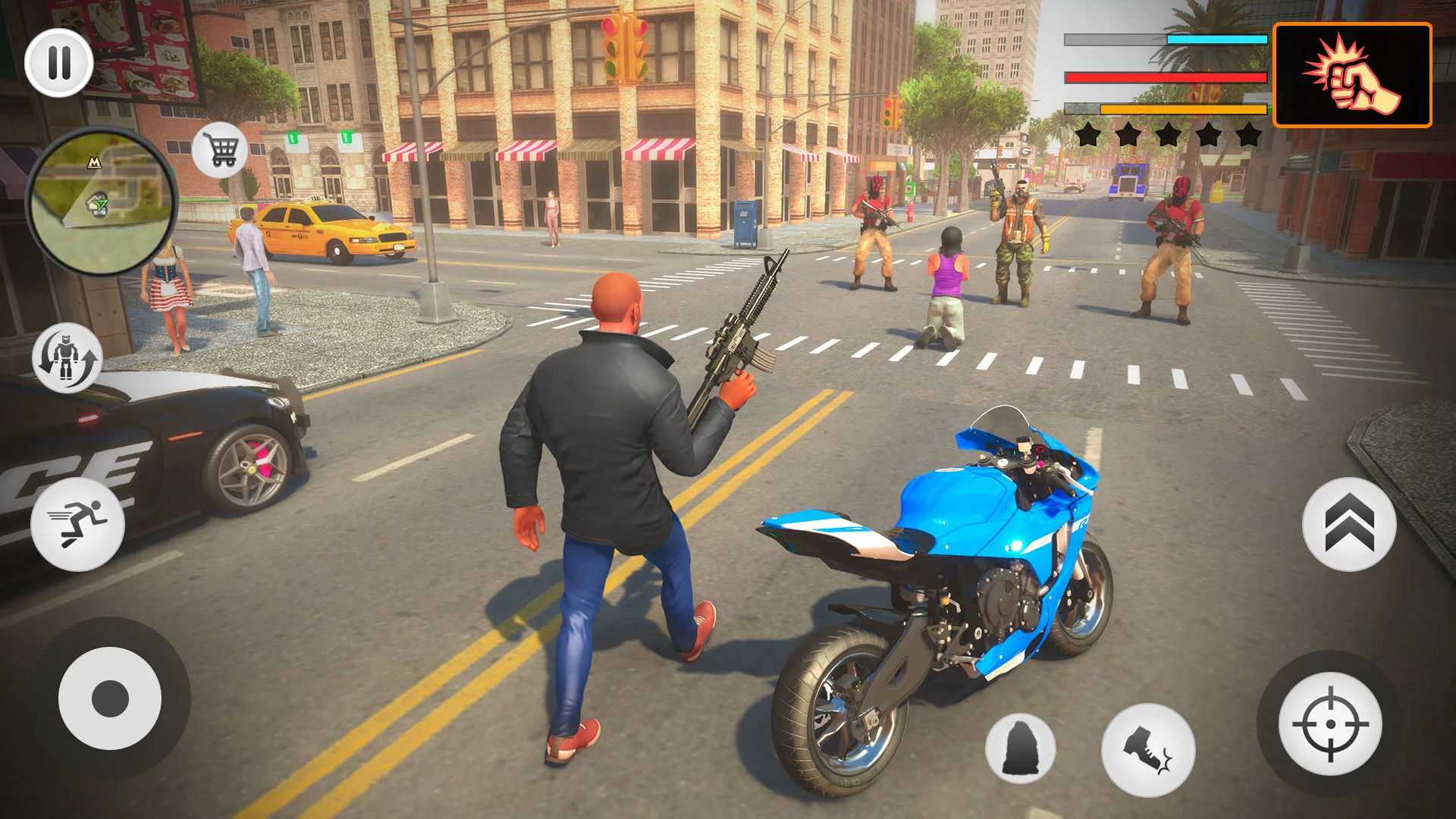 Green Monster Hero City Battle screenshot
